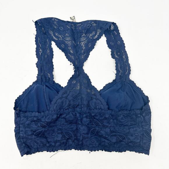 Free People Intimately Coquette Galloon Racerback Lace Bralette Crop Top Size S - Picture 4 of 4
